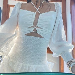 ASTR The Label Long Sleeve Smock Dress, XS